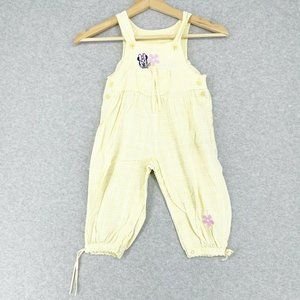 Vintage Mini Mouse Overall Jumper Size 24 Month Yellow Spring Casual Snap Inseam